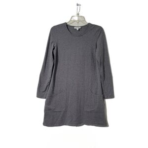 NorthStyle Women's Size Small Pocket Tunic Knit Top/Dress Long Sleeve Gray